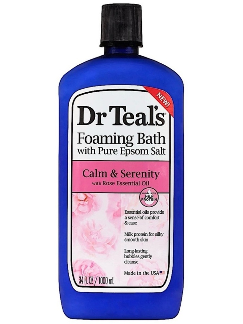 3/$12 Dr Teal’s Calm & Serenity with Rose Essential Oil Foaming Bath 34oz